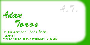 adam toros business card